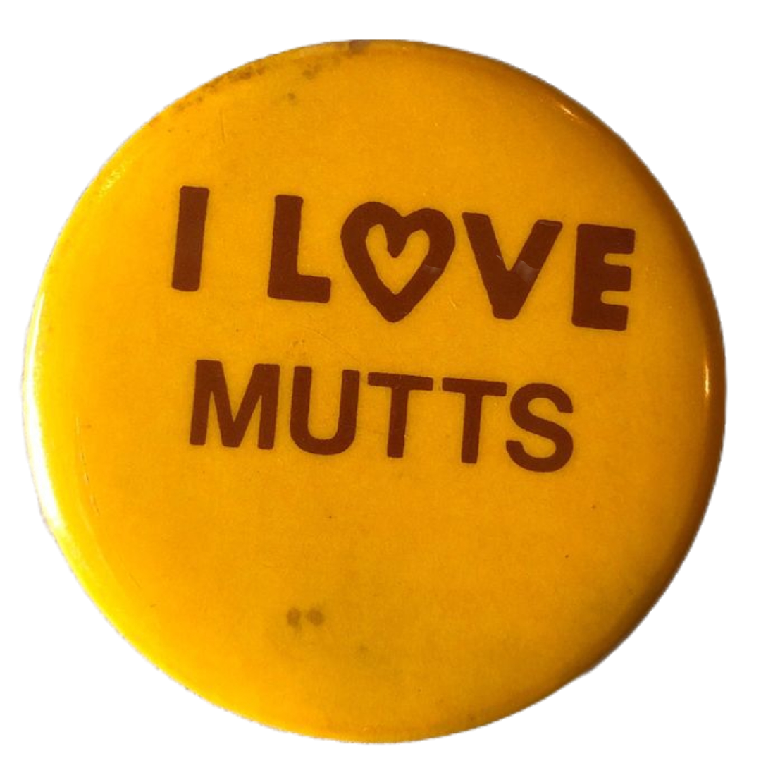 i love mutts pin